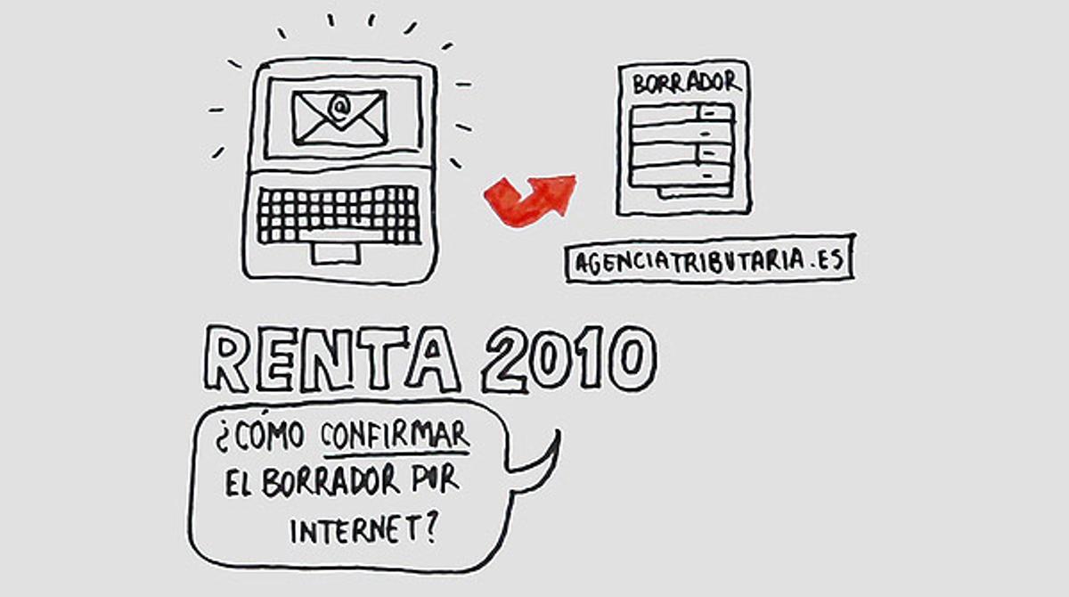 Passos a seguir per confirmar l’esborrany de la declaració de la renda 2010.