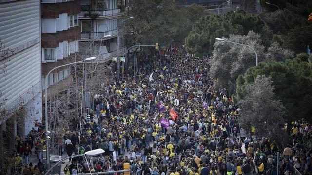 Manifestació docent, l’11 de febrer a Barcelona.