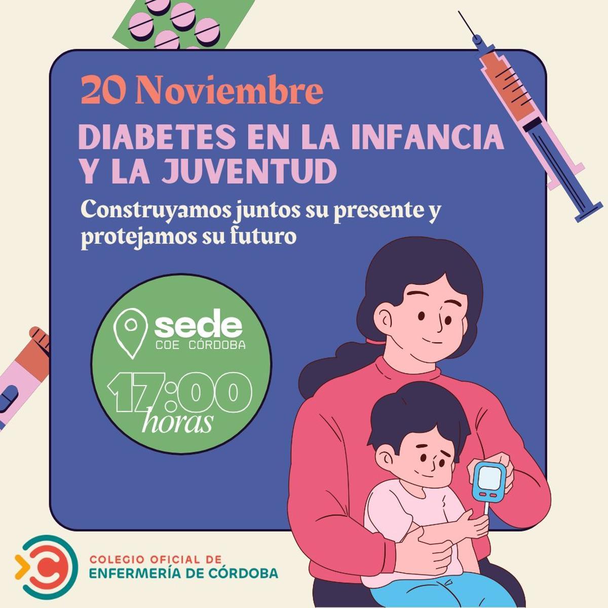 Cartel de la jornada ‘Diabetes en la Infancia y la Juventud’.