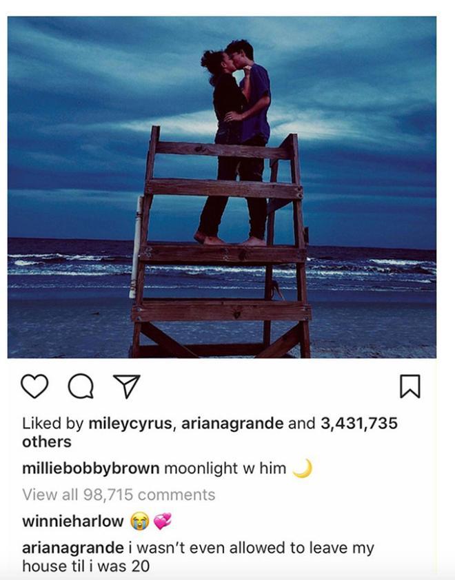 Millie Bobby Brown publicó una foto junto a su pareja en Instagram