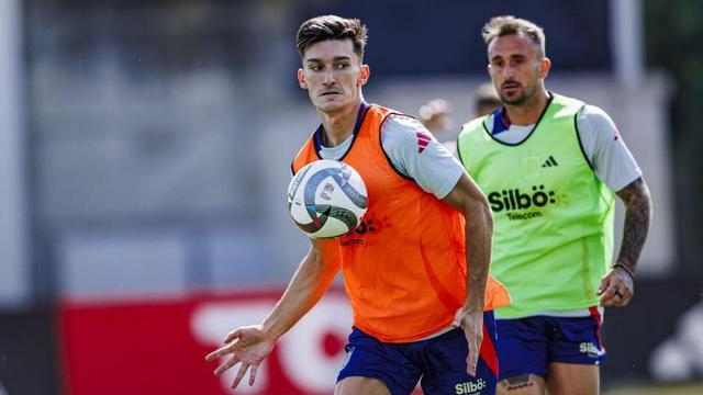 Pepelu, ayer, en su primera sesión de entrenamiento con la selección española. | RFEF/PABLO GARCÍA