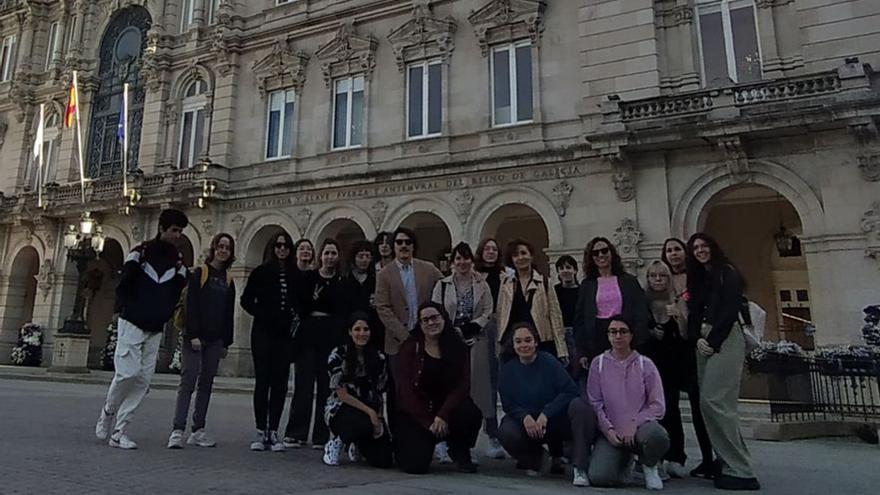 Visita a A Coruña de alumnos de Málaga por Picasso