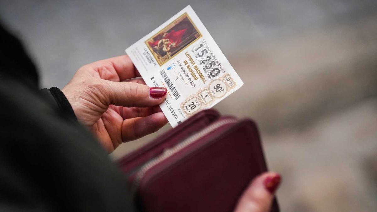 Un dècim de la loteria de Nadal, en una imatge d'arxiu.