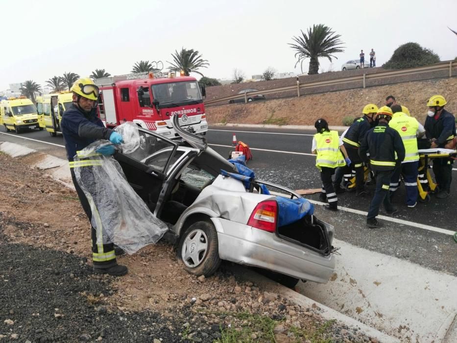 Accidente en la circunvalación de Arrecife, Lanzarote