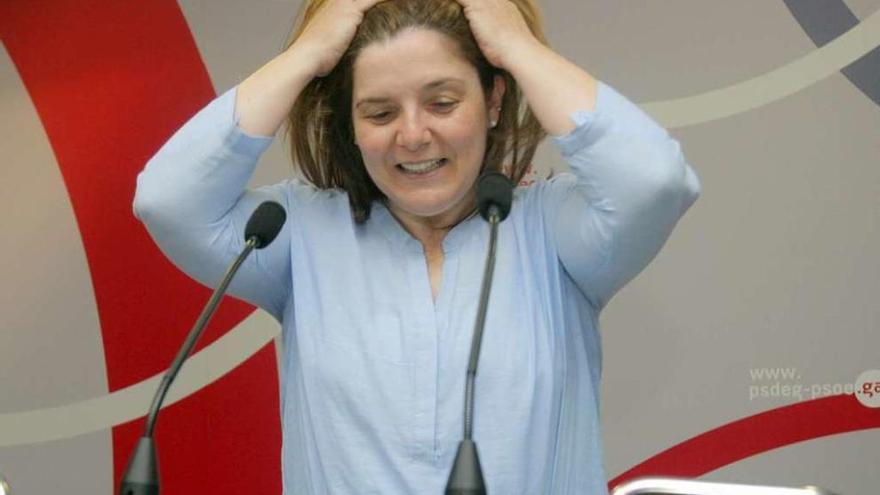 La presidenta de al gestora provisional del PSdeG, Pilar Cancela. // Xoán Álvarez