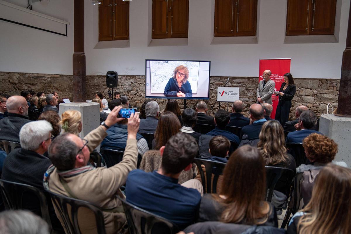 Esther Domingo va intervenir en diferit amb un enregistrament audiovisual