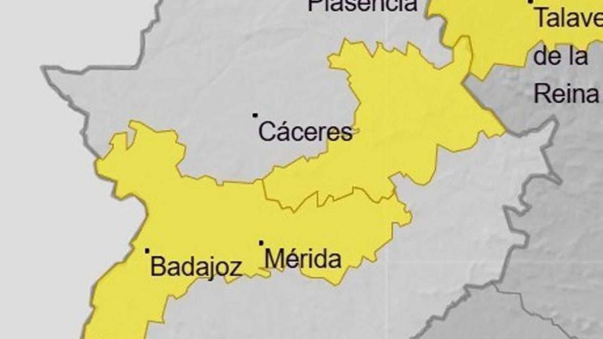 Avisos para Extremadura hoy.
