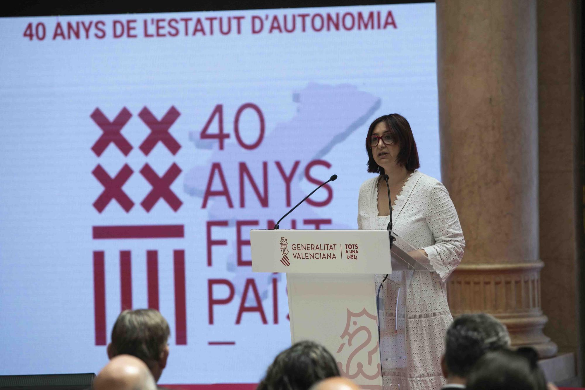 Acto de conmemoración del 40 aniversario del Estatut d'Autonomia de la Comunitat Valenciana