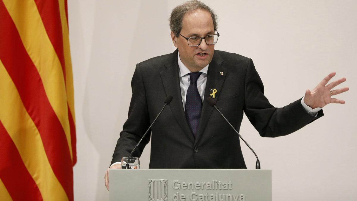 Torra rechaza permitir la tramitación de los presupuestos del Gobierno.