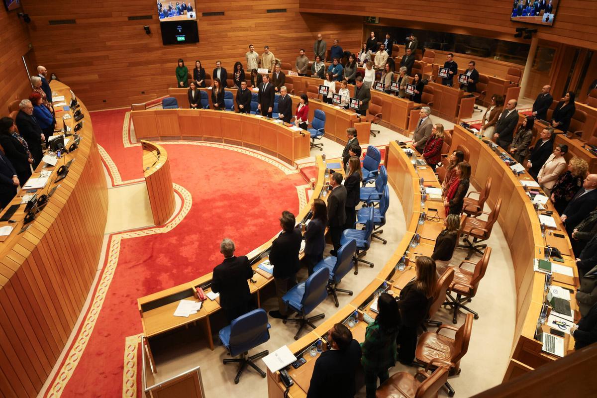 Sesión de control en el Parlamento de Galicia.