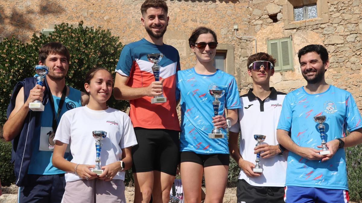 Podio con los ganadores de la Pujada a Monti-Sion.