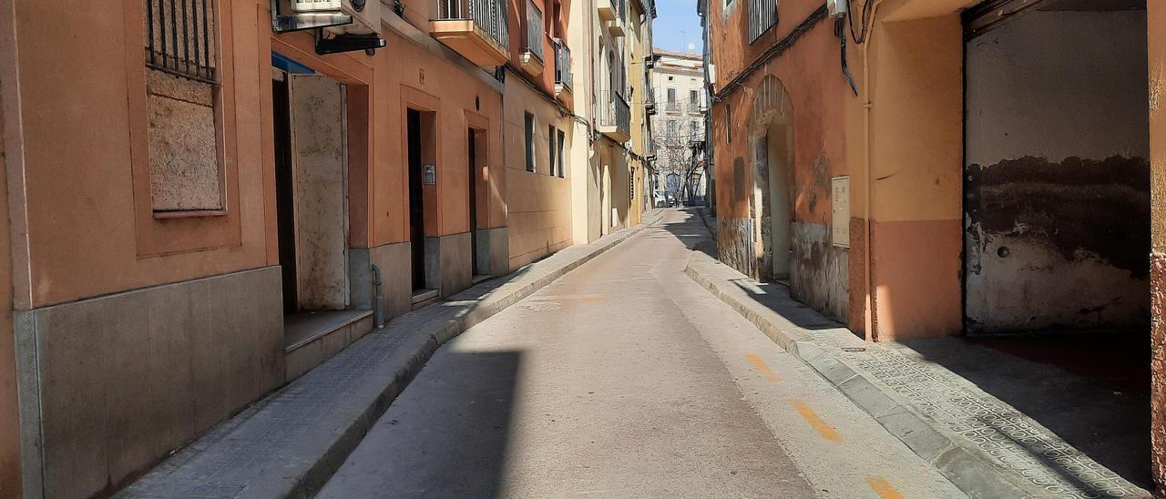 Imatge del carrer de Santa Maria del barri vell de Manresa
