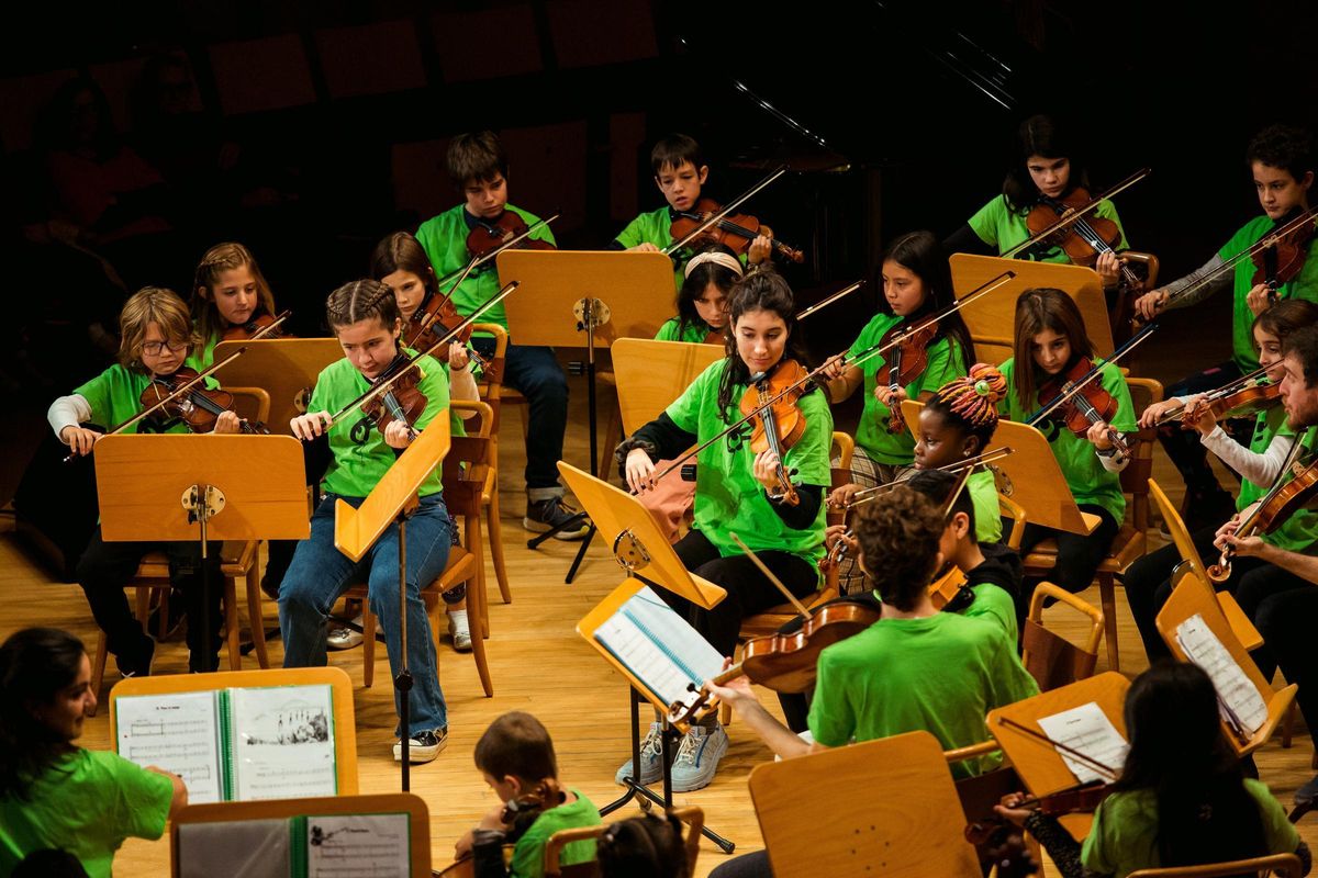 La orquesta Escuela en un concierto que ofreció en el Auditorio de Zaragoza.