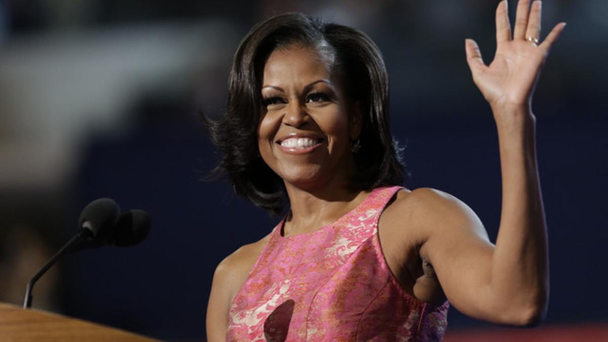 Michelle Obama, radiante, en la apertura de la convención demócrata, en Charlotte.