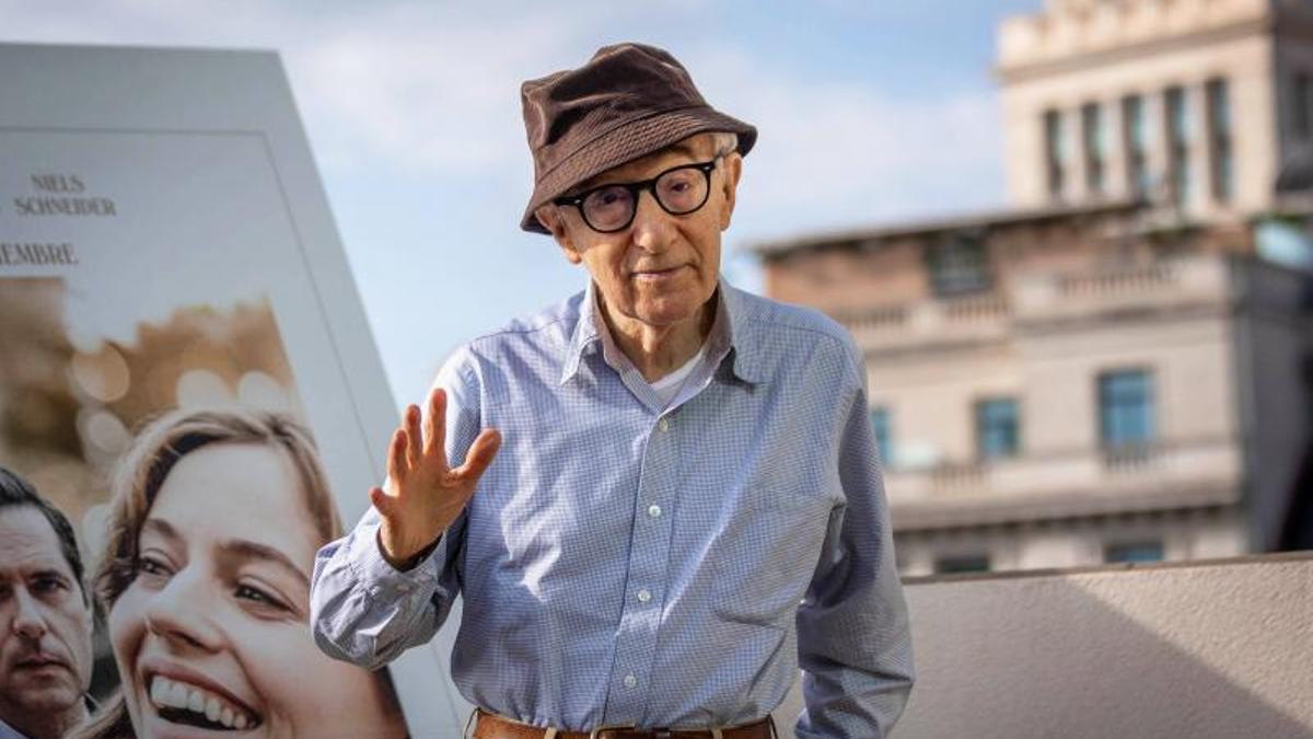 Barcelona 18/09/2023 Icult Entrevista con Woody Allen Photocall en Hotel ME BARCELONA .