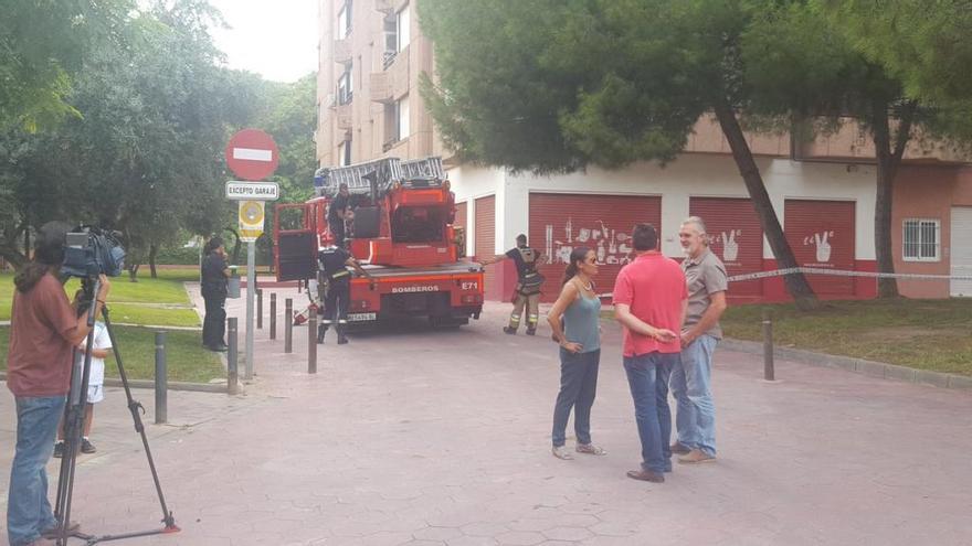 Cae una cornisa en Santa María de Gracia