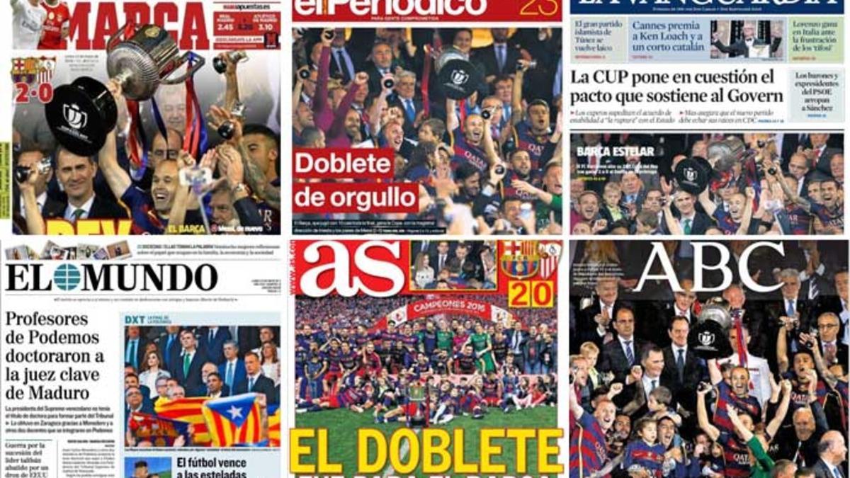 La prensa destaca el triunfo del Barcelona