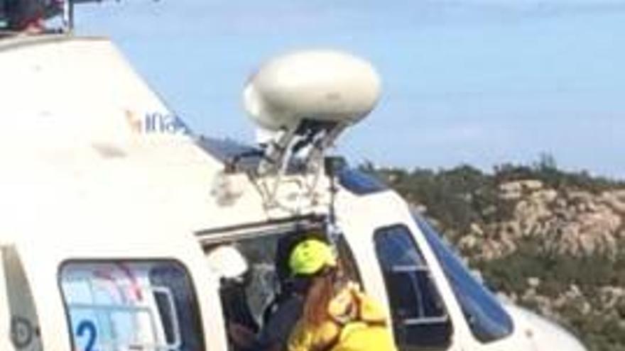 Rescatado un joven herido   en una excursión a la Casella