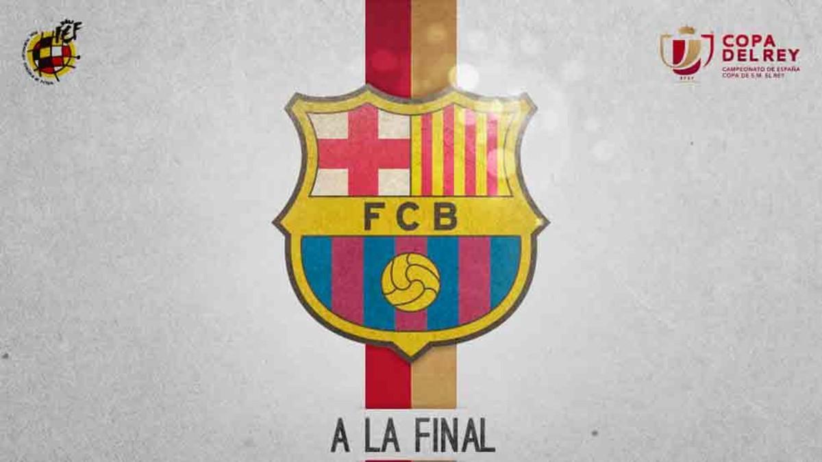 Así anunció la Federación la clasificación del Barcelona para la final