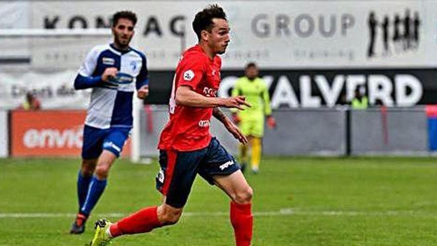 Alfredo Gutiérrez, en un partit entre l&#039;Olot i l&#039;Ebro al Municipal.