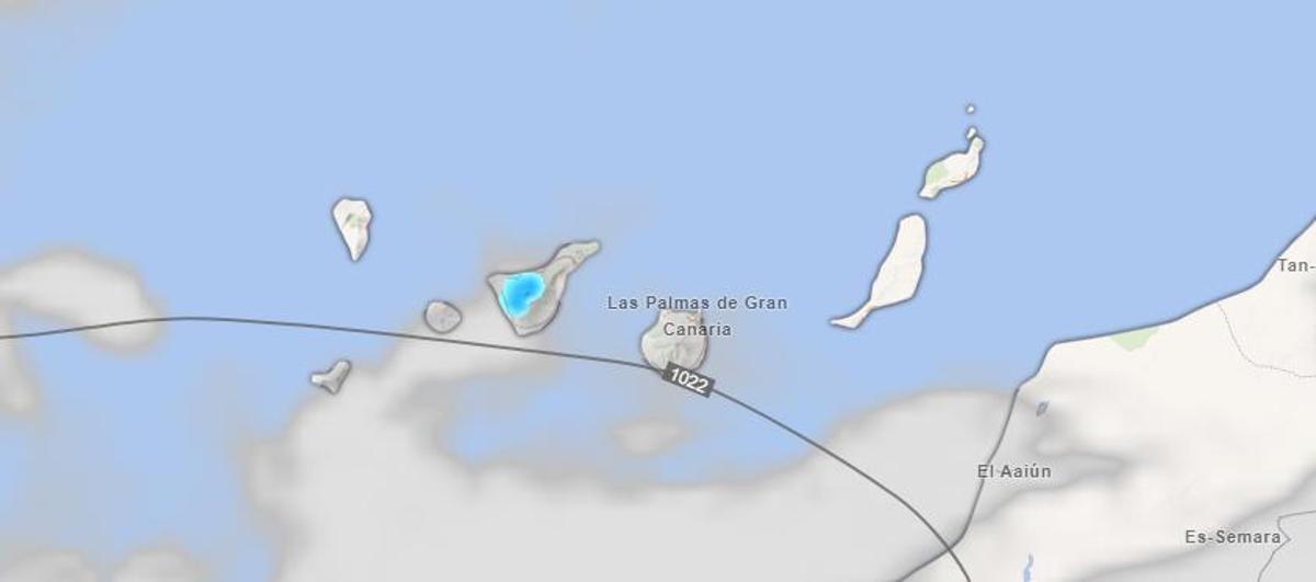 Mapa del tiempo de Canarias