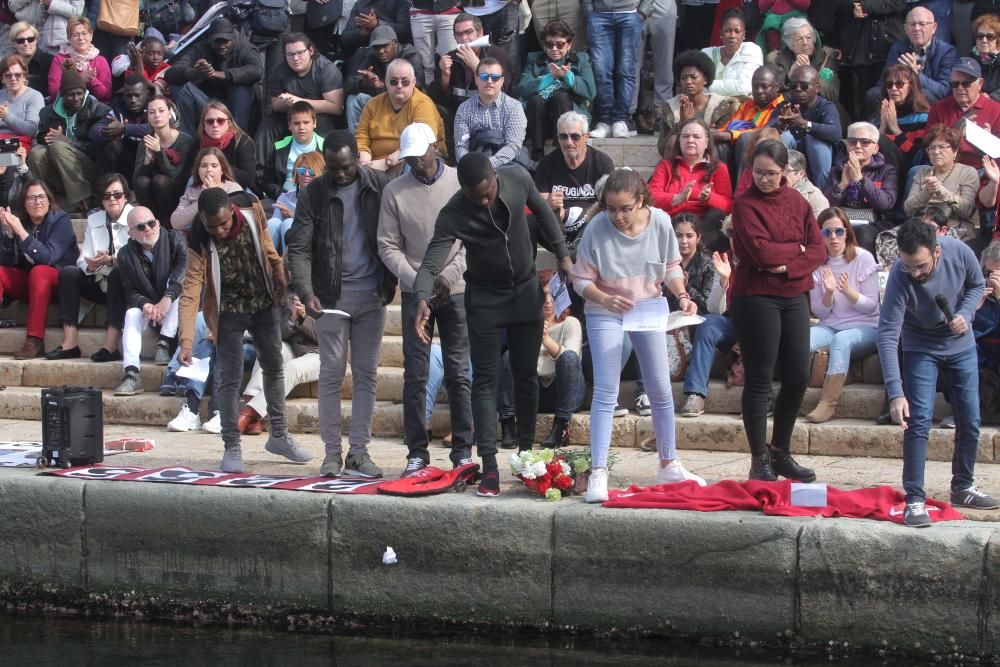 Homenaje a los fallecidos en el Mediterráneo