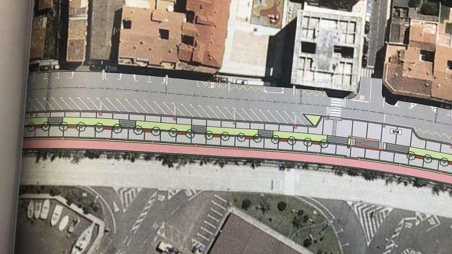 Proyecto de reforma de la avenida de Ourense en uno de sus tramos. // Faro