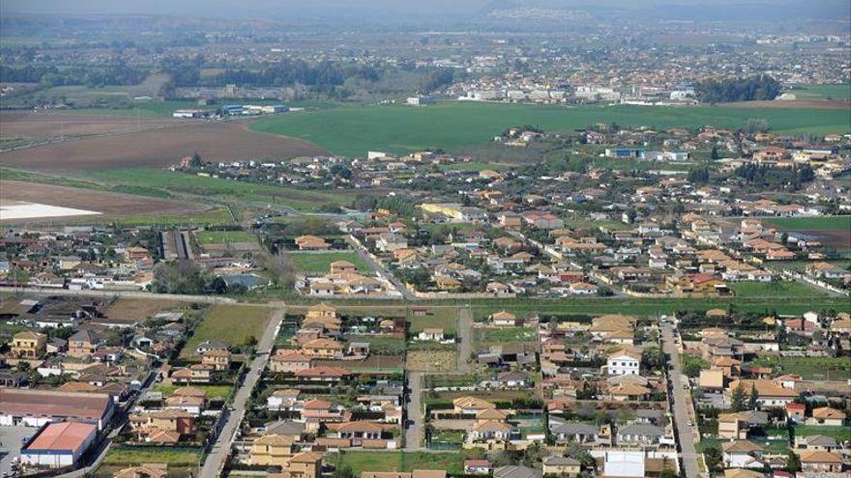 Vista aérea de numerosas parcelaciones existentes en Córdoba.