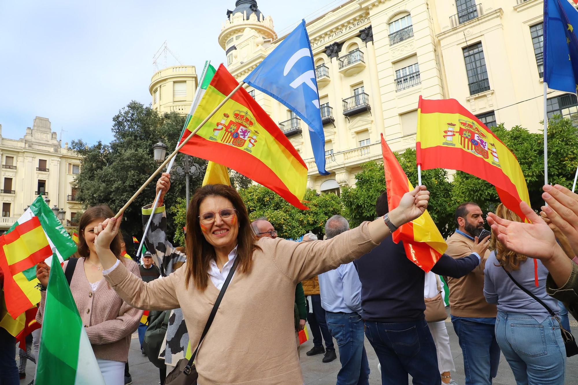 El PP de Córdoba congrega en Las Tendillas a miles de personas contra la amnistía