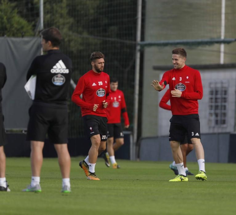 La plantilla del Celta encara una larga semana de trabajo para preparar el encuentro ante Las Palmas.