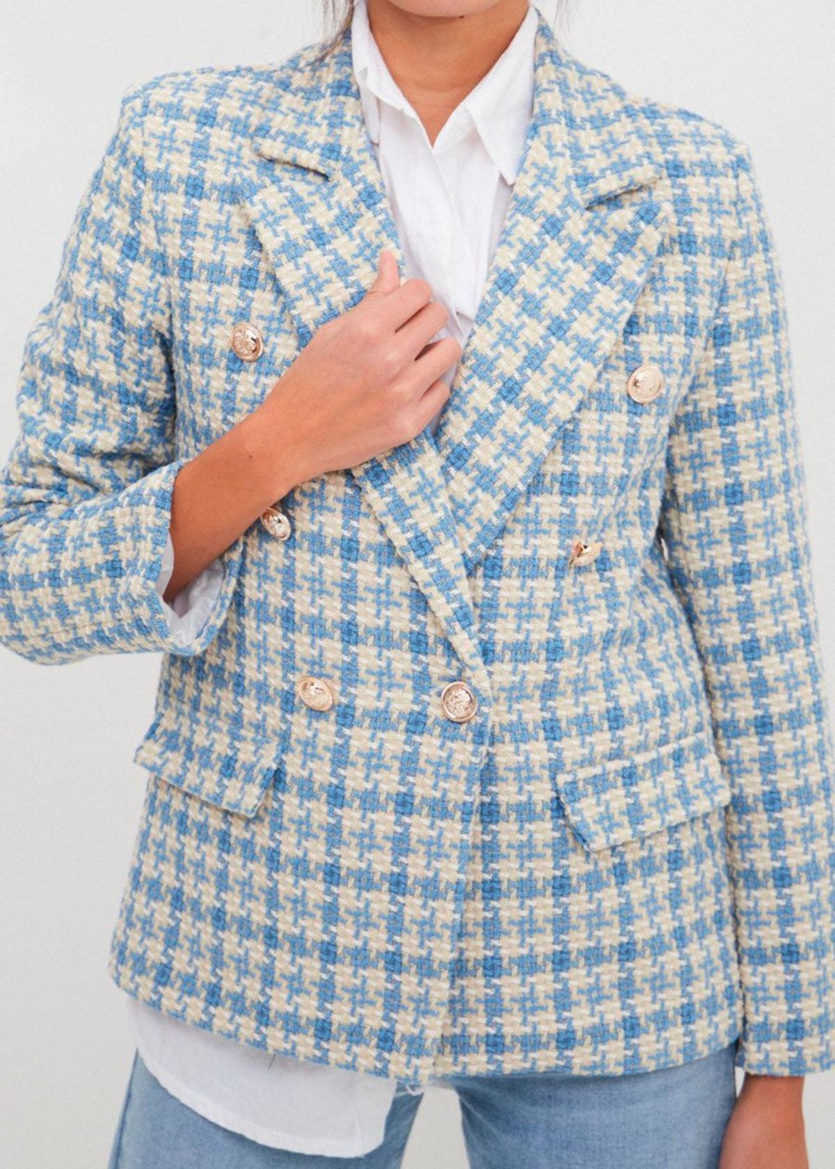 Blazer cuadros vichy de Mulaya (precio: 35,99 euros)