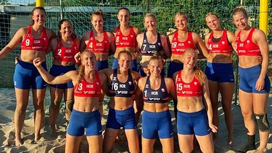 L’equip de Noruega d’handbol platja. | DDG