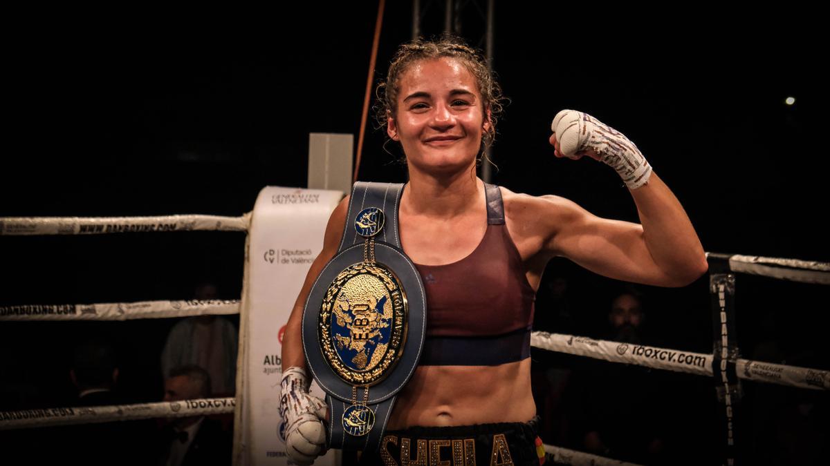 Sheila Martínez retiene su cinturón europeo del peso pluma en Albuixech