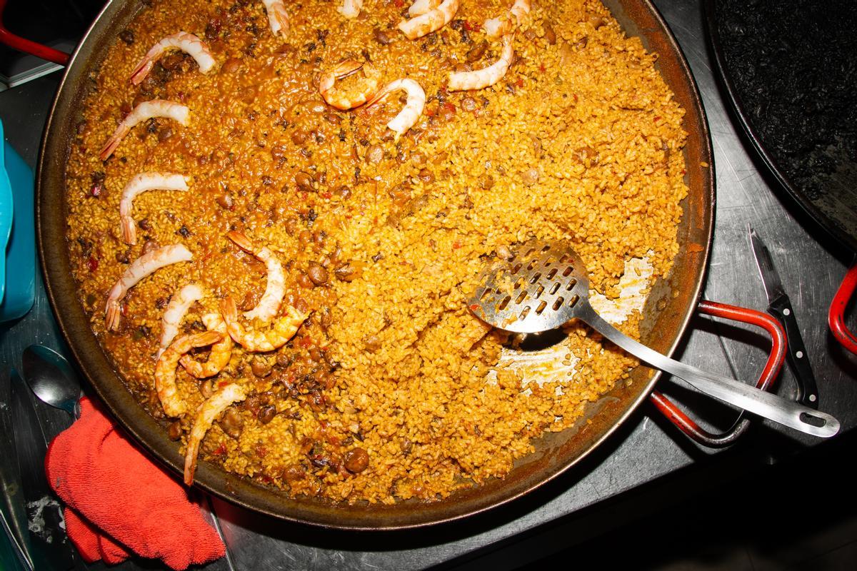 Arroz al Senyoret de Paellamar, en el Mercado de Tirso de Molina.