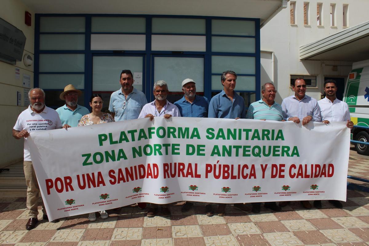 Alcaldes, manifestándose.