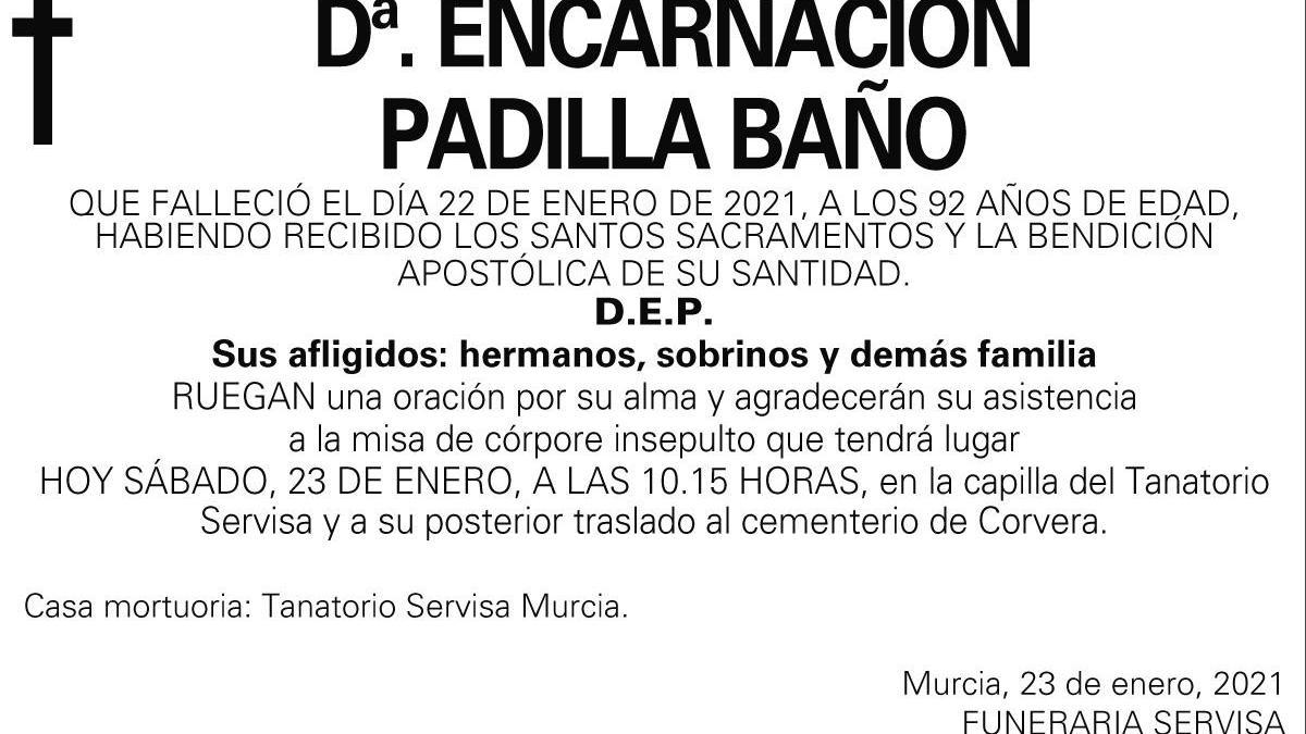 Dª Encarnación Padilla Baño