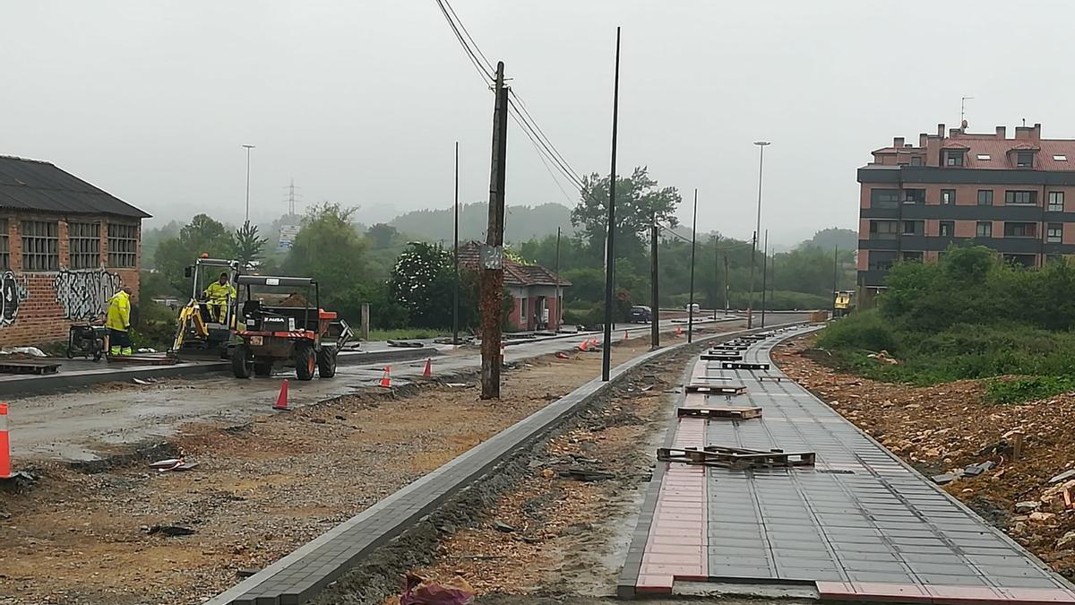 Obras en la avenida de Les Bellotines