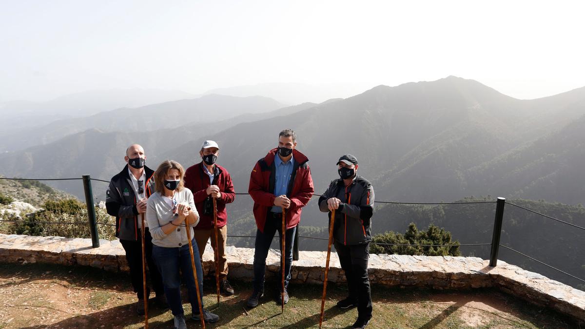 El presidente Sánchez visita la Sierra de las Nieves