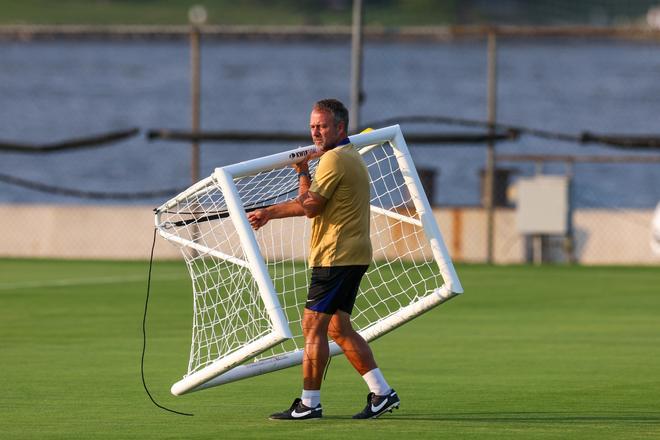 Así ha sido el entrenamiento del Barça en la Base Naval de la Marina de Annapolis para preparar el clásico