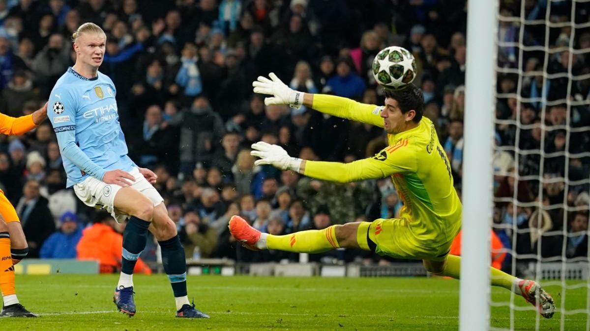 Haaland marcó el primer gol del partido en el Etihad