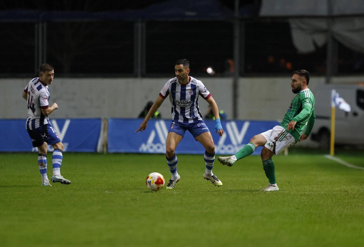 Viti, durante el partido ante el Racing de Ferrol