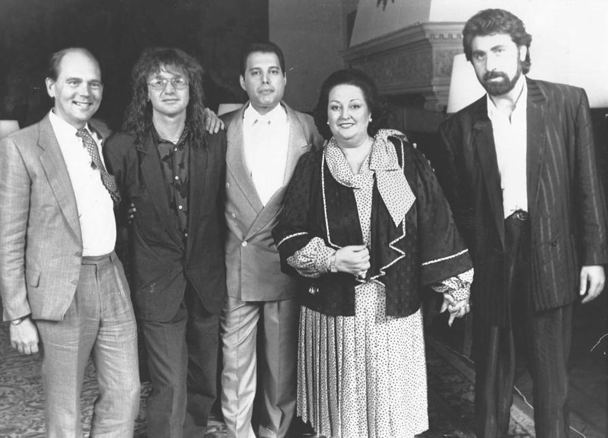 Con Freddie Mercury y Montserrat Caballé