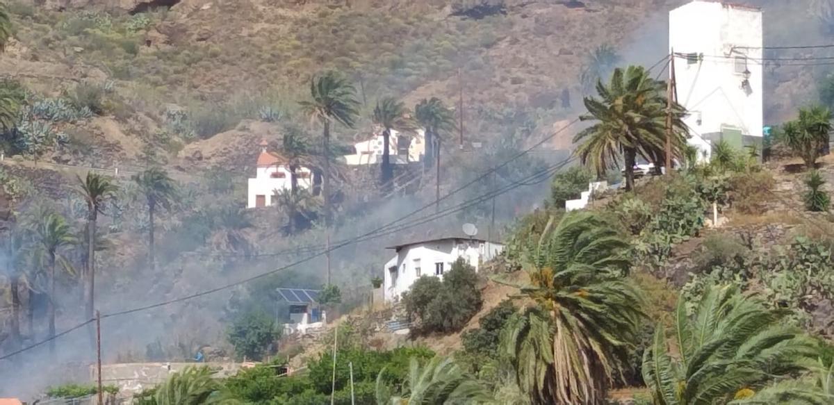 Incendio forestal en Fataga Incendio forestal en Fataga