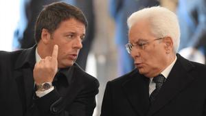 Renzi y Mattarella, en noviembre.