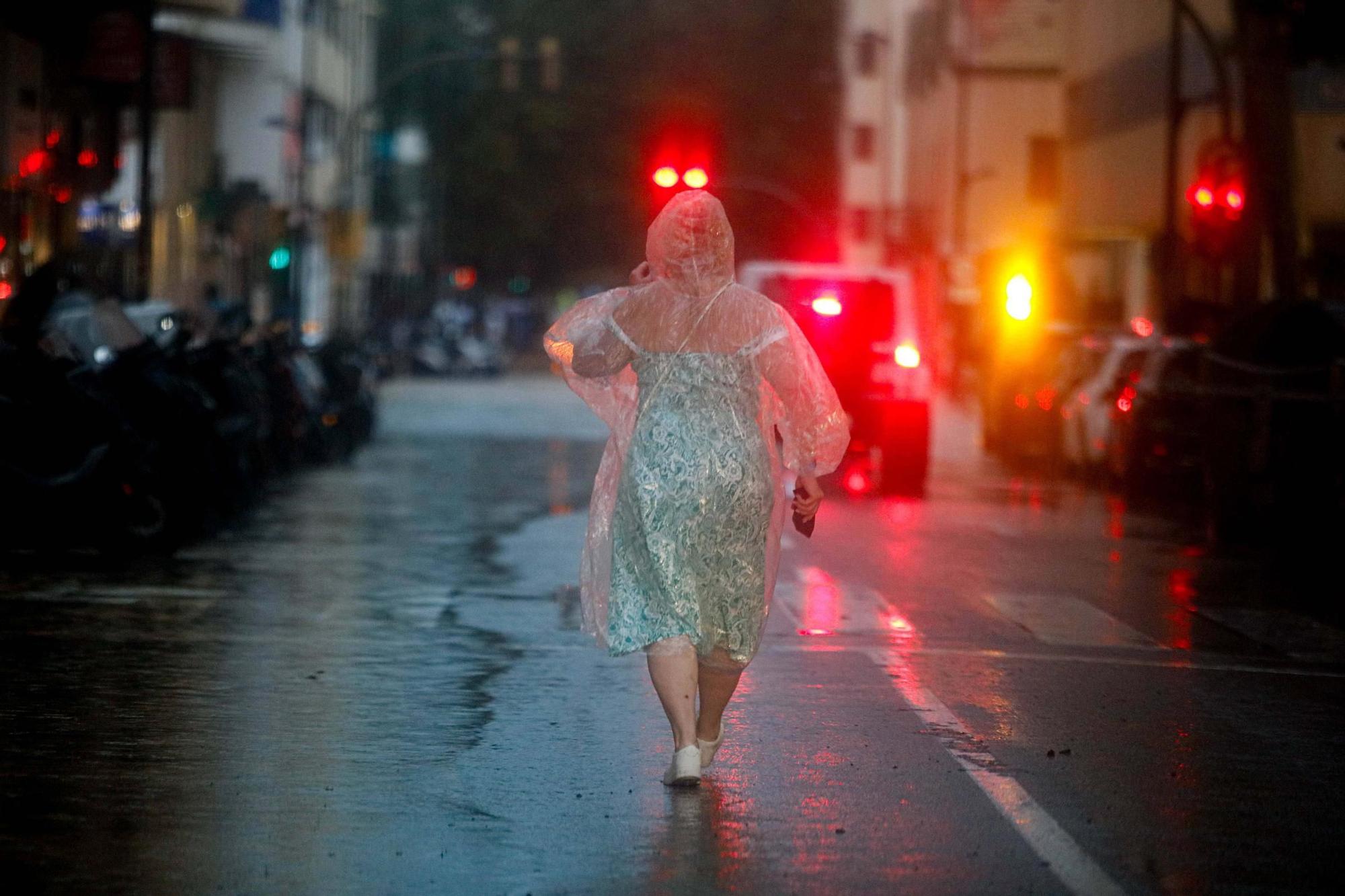 Las imágenes de la dana 'Alice' en la tarde del sábado en Ibiza