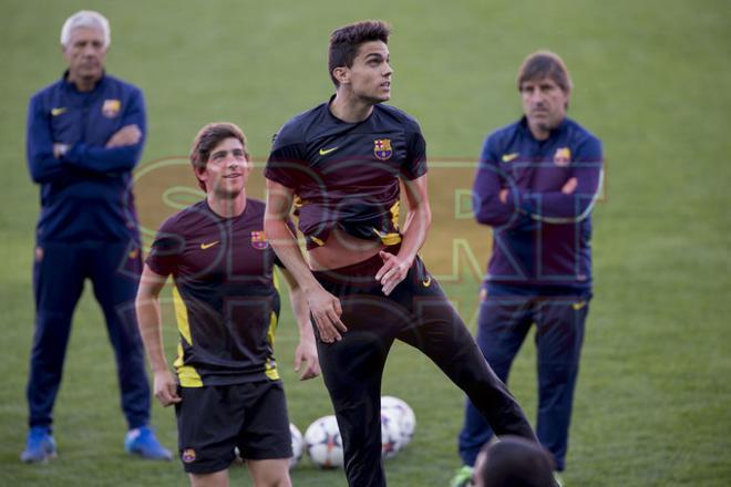 Las mejores imágenes del Barça en el entrenamiento del Calderón