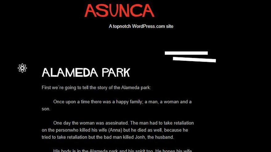 Esta es la portada del blog de Asunta llamado &#039;asunca&#039;
