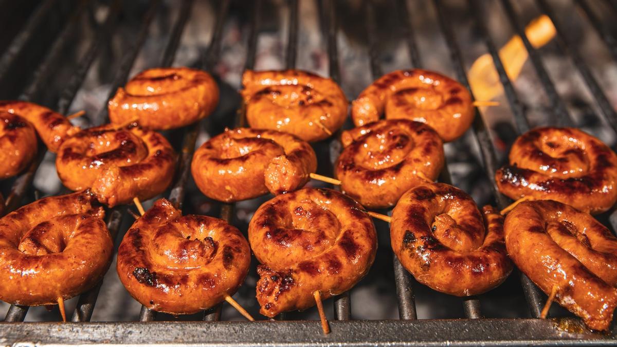 Chistorra de Navarra a la parrilla.