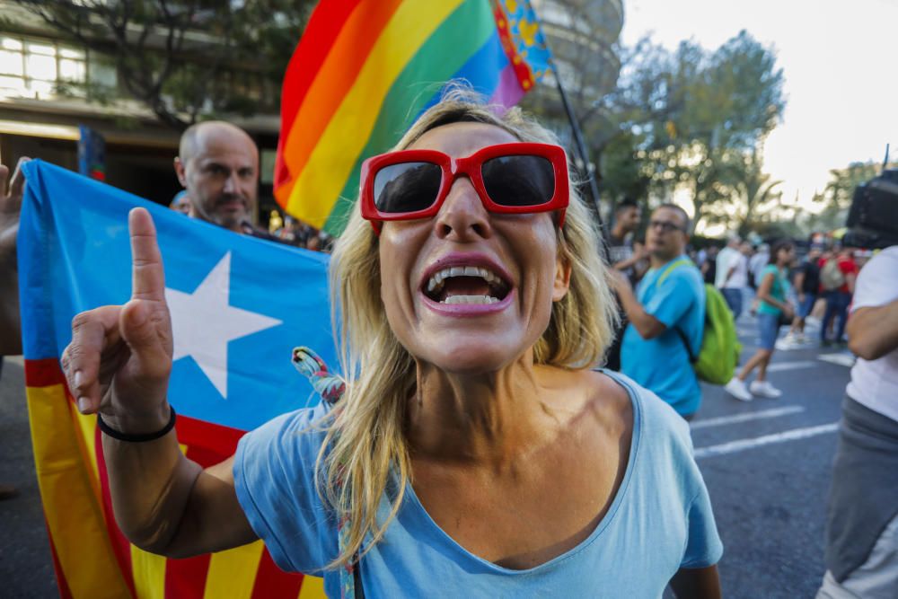 Manifestación 9 d'Octubre Valencia: tensión y altercados