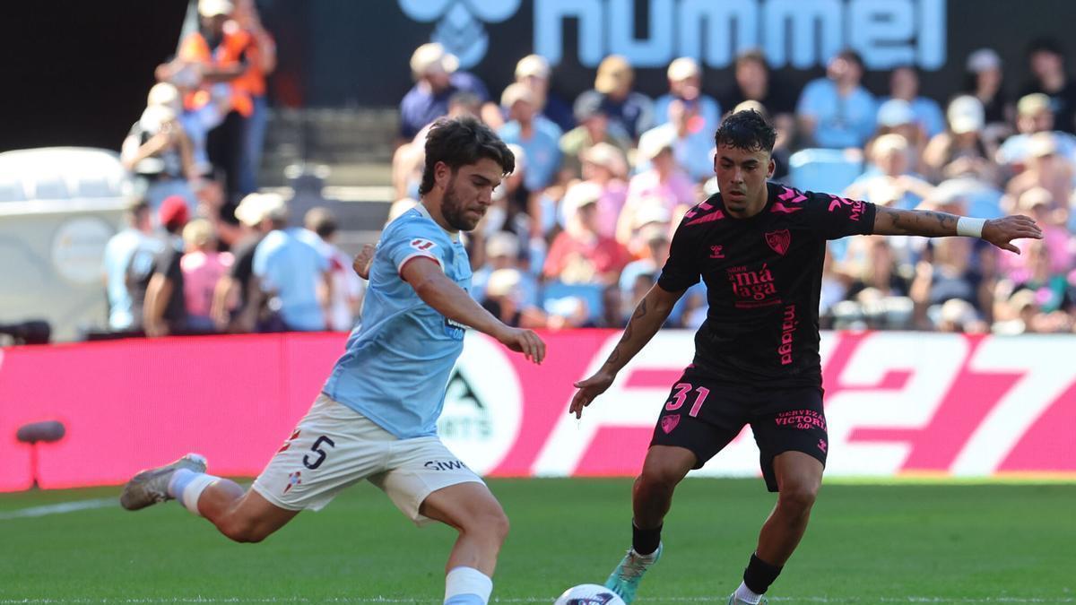 Adrián Niño evita la autocondena del Málaga CF ante el Celta (1-1)
